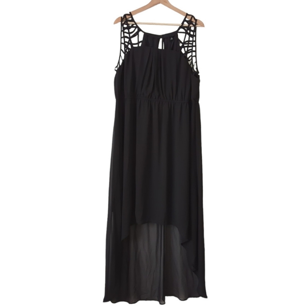 Torrid Women's Dress 2 2X Black High Low Hem Cocktail Party Event Skater…